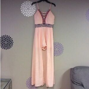 Crystal Doll Embroidered Maxi Romper Jumpsuit - Size 3